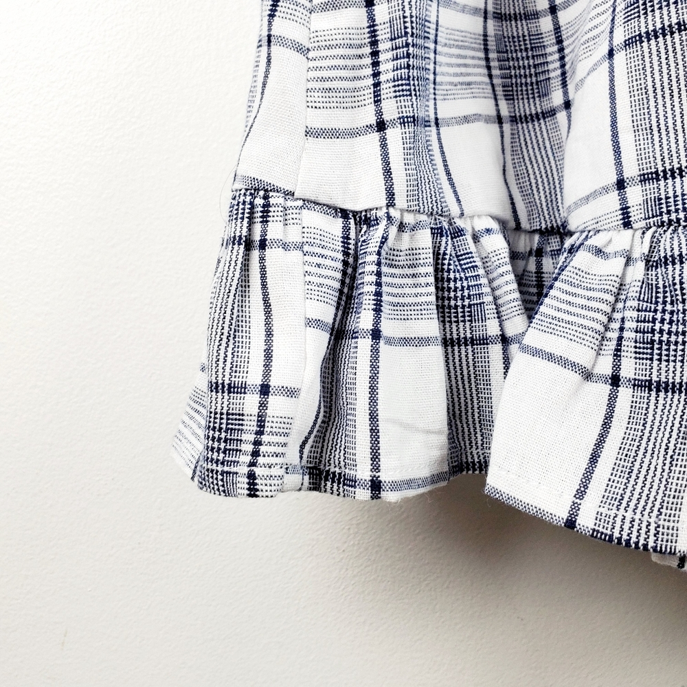 Listicle Dress Ruffles Apron Plaid Sundress Sz S - Picture 5 of 7